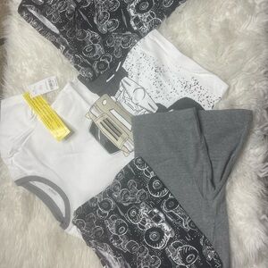 Graphic T-Shirts Bundle in Black, White, and Gray